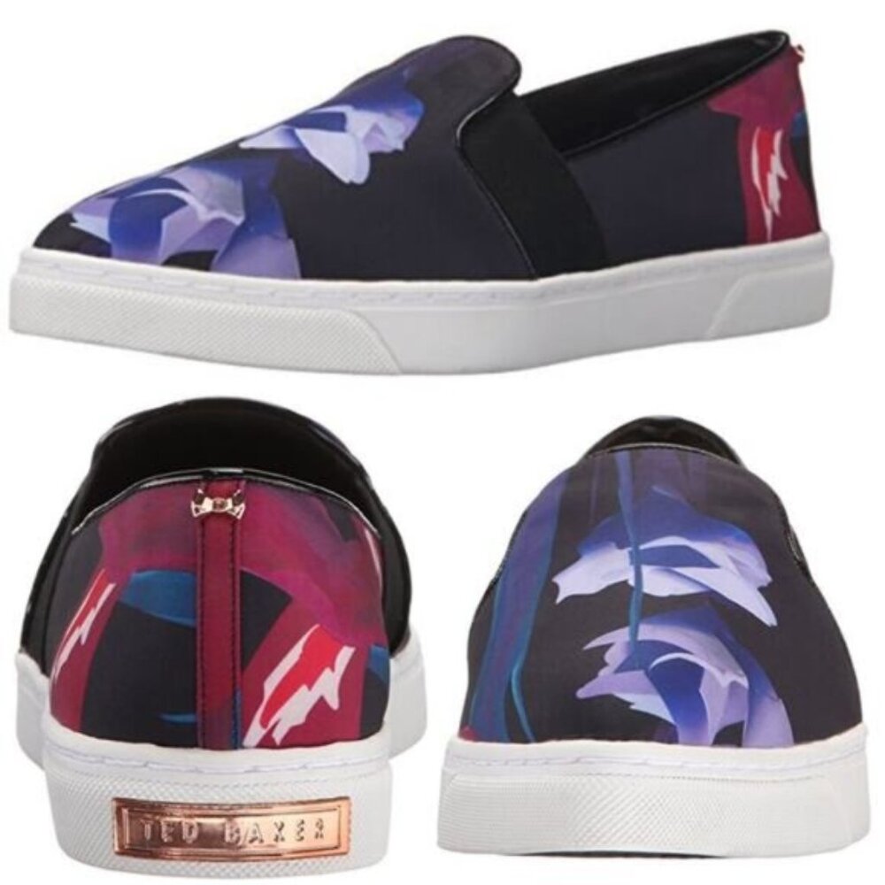 TED BAKER Womens Thfia Floral Pointy Toe Slip on Sneaker Sz 6